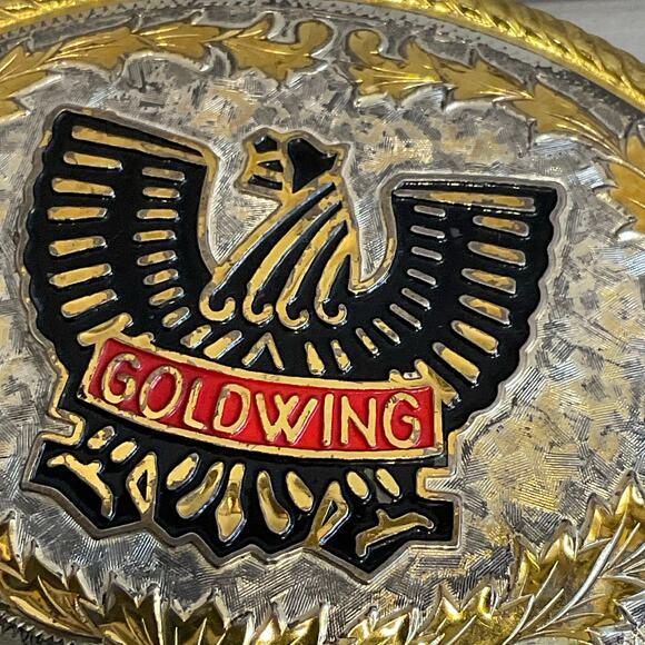 Gold Wing Belt Buckle Honda Motorcycle Biker Retro Moto Gear Vintage Men Fashion - Picture 6 of 6